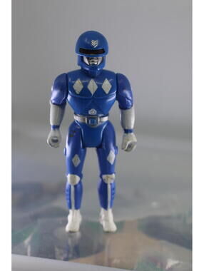 1994 Soma Sonic Rangers 4.5" Action Figure Blue Invader Tested Vintage Rare